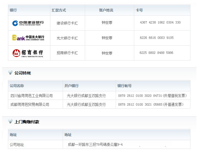 支付方式